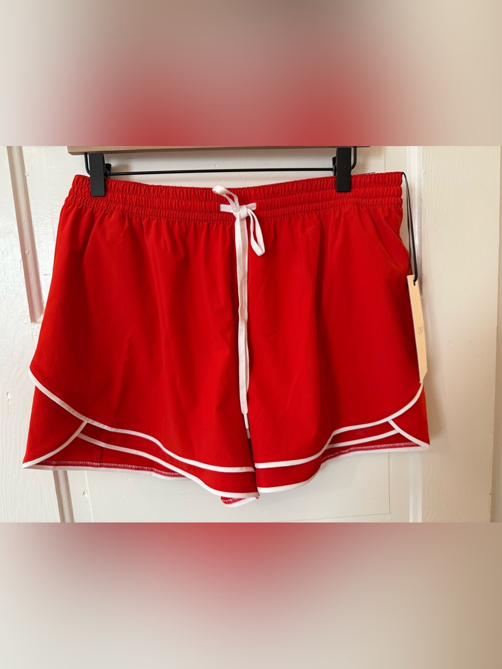 Calia High Rise Step Up Short Red M